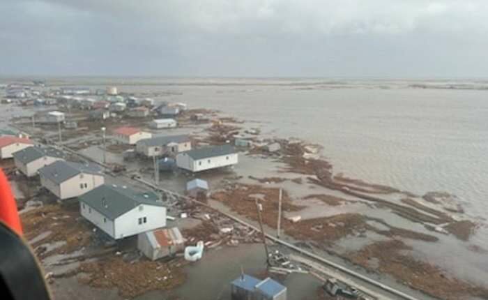 Storm decimates 2 Alaskan villages and drives more than 1,500 people from their homes