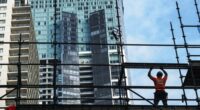 Constructioin workers in the CBD.