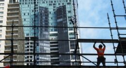 Constructioin workers in the CBD.