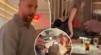 Taylor Swift emerges with Travis Kelce to celebrate Chiefs win against Raiders