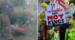 Tear gas fired outside Portland ICE facility at No Kings Day protest