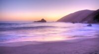 The rare phenomenon that makes some beaches have purple sand