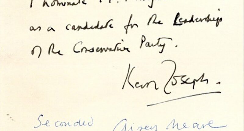 The scrawls that made Margaret Thatcher