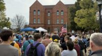 Thousands rally at "No Kings" protest in Urbana