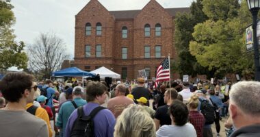 Thousands rally at "No Kings" protest in Urbana