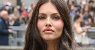 Thylane Blondeau stuns at the Miu Miu show during Paris Fashion Week