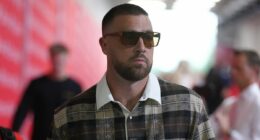 Travis Kelce appears to reference Taylor Swift with lumberjack outfit