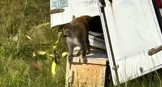 Escape of Research Monkeys in Mississippi After Truck Accident...