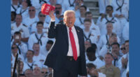 Trump doesn't let shutdown interfere with celebrating Navy's 250th anniversary at rally-like event