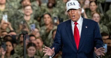 Trump tells sailors they're too 'good looking' in wild speech on US aircraft carrier with Japanese PM
