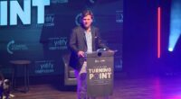 Tucker threatens to beat up student who raised his father's CIA ties