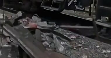 Ukrainian train station hit by Russian drone strike