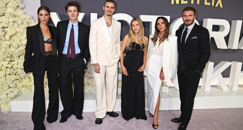 Victoria Beckham is supported by her family at documentary premiere