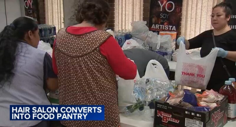Waukegan hair salon D'Marco converts into food pantry as Chicago-area immigration enforcement keeps some at home