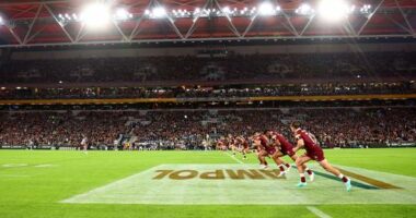 BRISBANE, AUSTRALIA - JUNE 21: during game two of the State of Origin series between the Queensland Maroons and the New South Wales Blues at Suncorp Stadium on June 21, 2023 in Brisbane, Australia. (Photo by Chris Hyde/Getty Images)