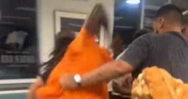 Wild footage shows brawl inside Whataburger restaurant after 'mistake'