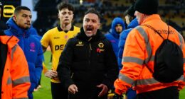 Wolves manager Vitor Pereira has to be dragged away from spat with his OWN FANS after they chanted 'you're getting sacked in the morning'