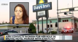 Woman helped murder man sliced 80 times with a hatchet