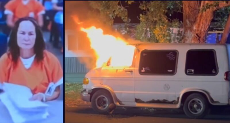 Woman torches van with boyfriend trapped inside: Cops