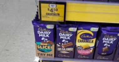 The shopper found the Cadbury block of chocolate for sale for NZD$4.50 at a Woolworths in New Zealand