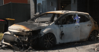 Police investigate driveway car fire as underworld attack gone wrong