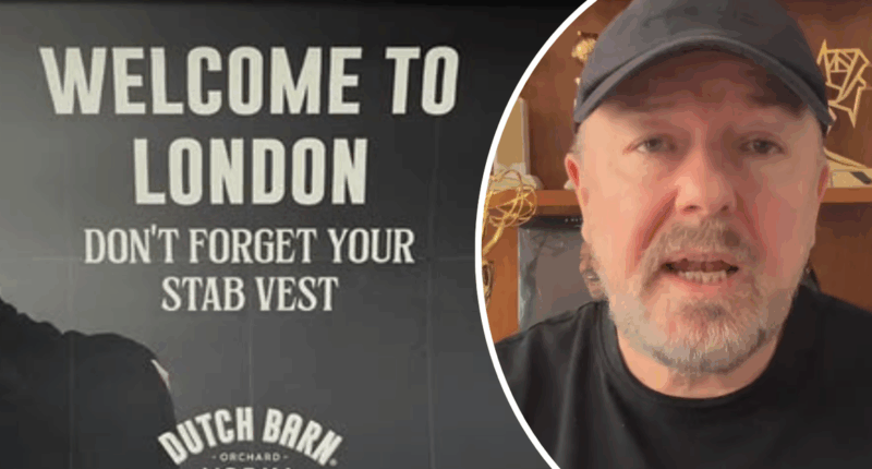 'Cowardly': Ricky Gervais clashes with Transport for London over vodka billboards