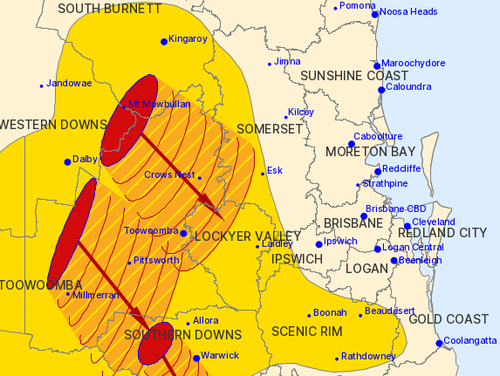 'Massive line of thunderstorms' hits battered state for third day