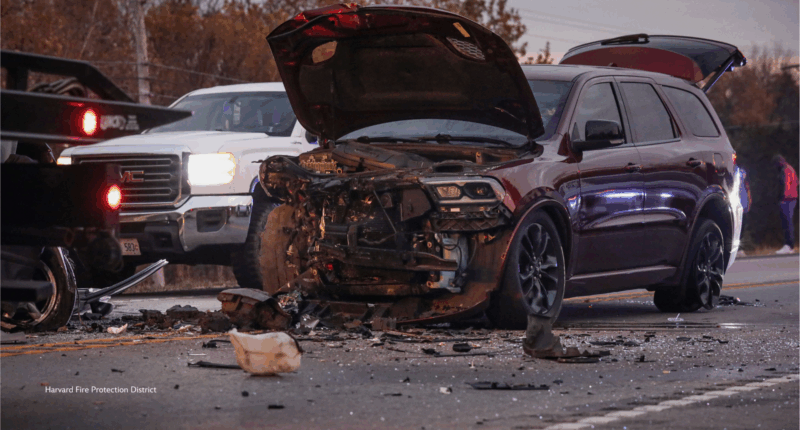 2 children among 5 injured in head-on car crash near Route 14 and Lembcke Road in unincorp. Harvard, Illinois: fire officials