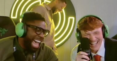 AngryGinge sends footballer into hysterics as he reveals his real name