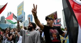 Anti-war protest erupts into chaos