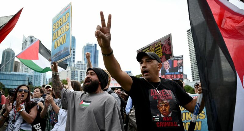 Anti-war protest erupts into chaos