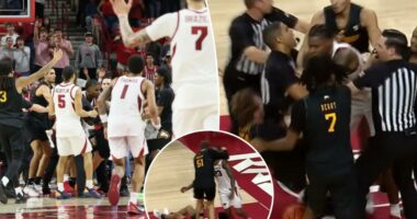 Arkansas-Winthrop brawl results in four ejections in crazy scene