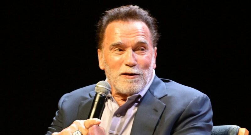 Arnold Schwarzenegger treats LA veterans to film studio trip