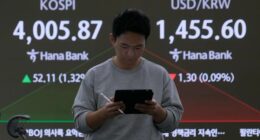 Asian shares advance as tech shares rebound from AI jitters