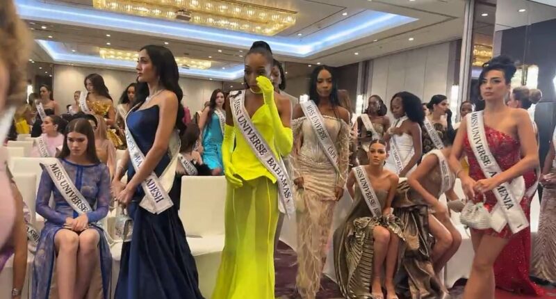 Astonishing moment Miss Universe winner storms out of event