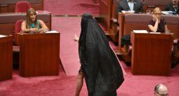 Australian senator wears burqa after move to block her face-covering ban bill
