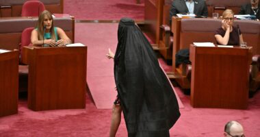 Australian senator wears burqa after move to block her face-covering ban bill