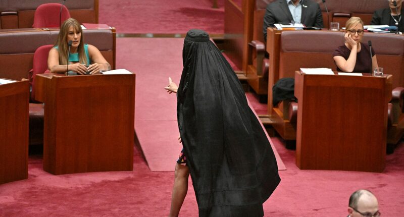 Australian senator wears burqa after move to block her face-covering ban bill