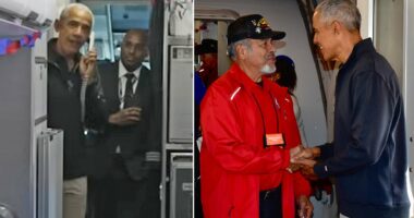 Barack Obama boards Honor Flight to DC in surprise veterans