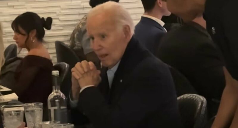 Biden seen feasting in Virginia ... far from nail-biting Democrats on the campaign trail