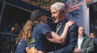 Bill Clinton spotted at NYC Marathon with bandaged nose while cheering on daughter Chelsea