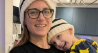 Boy, four, who started to walk 'a little big wobbly' is diagnosed with cancer just weeks before his mother
