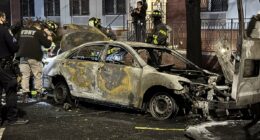Car explodes into ball of fire on NYC street, injuring seven