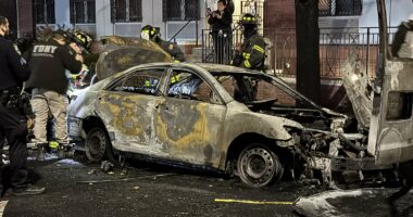 Car explodes into ball of fire on NYC street, injuring seven