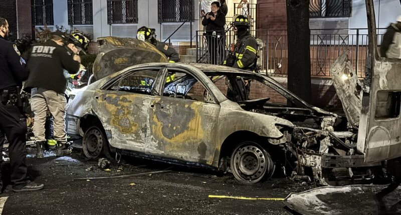 Car explodes into ball of fire on NYC street, injuring seven