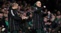 Celtic 4 Falkirk 0: Joyful reprise for O'Neill as Desmond shows up to face the music from furious fans