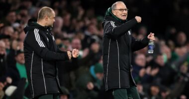 Celtic 4 Falkirk 0: Joyful reprise for O'Neill as Desmond shows up to face the music from furious fans