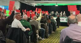Celtic's annual general meeting ABANDONED after angry fans jeer board and wave red cards at top table