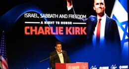 Charlie Kirk honored in Jerusalem as hundreds gather, including officials, clergy and Christians