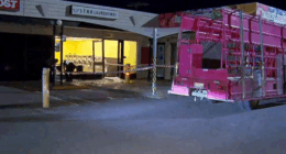 The car slammed through the Adelaide laundromat.